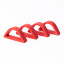 Alkaline Arched Napkin Rings, Set of 4 - Vibrant Red