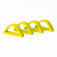 Alkaline Arched Napkin Rings, Set of 4 - Cyber Lime
