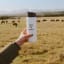Kulgo Coffee Flask, 500ml - White handheld showing scale