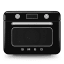 Smeg Retro Countertop Steam Oven - Glossy Black angle