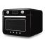Smeg Retro Countertop Steam Oven - Glossy Black angle