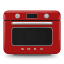 Smeg Retro Countertop Steam Oven - Fiery Red angle