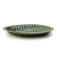 Mervyn Gers Scalloped Oval Platter, 46cm - Fig Green Top Down View 