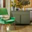 Popstrukt Bon Bon Buddy Sideboard - Moss Grey with vases and candles