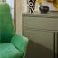 Popstrukt Bon Bon Buddy Sideboard - Moss Grey with vases and candles