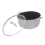 Laura Ashley Non-Stick Casserole Pot With Glass Lid, 28cm - Dark Dove Grey
