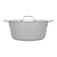 Laura Ashley Non-Stick Casserole Pot With Glass Lid, 28cm - Dark Dove Grey angle