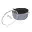 Laura Ashley Non-Stick Casserole Pot With Glass Lid, 28cm - Dark Slate