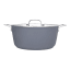 Laura Ashley Non-Stick Casserole Pot With Glass Lid, 28cm - Dark Slate angle