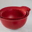 KitchenAid Universal Mixing Bowls, Set of 3 - Empire Red detail of sizes