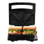 Swan Deep 2-Slice Snackwich Maker angle with a sandwich 