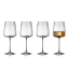 Lyngby Glas Krystal Zero White Wine Glasses, Set of 4 detail with other glasses