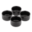 HOLM Black Stoneware Ramekins, Set of 4