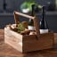 HOLM Acacia Wood Multi Box with a bottle of wine