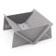 Pretzel Fire Pit with Carrier Bag and Grill - Silver & Stainless Steel angle