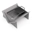 Pretzel Fire Pit with Carrier Bag and Grill-Skillet - Silver & Stainless Steel