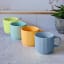 Nicolson Russell Pastel Crete Mug, 240ml - Lemon Chiffon on the table with other colours