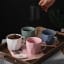 Nicolson Russell Seattle Mug, 365ml - Blue on a tray with other colours