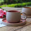 Nicolson Russell Marrakesh Mug and Plate, 260ml - Pink on the table
