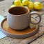 Nicolson Russell Marrakesh Mug and Plate, 260ml - Chocolate on the table