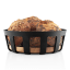 Eva Solo Nordic Kitchen Bamboo Bread Basket angle with buns