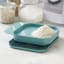Rosti Mensura Digital Kitchen Scale - Nordic Green with flour