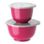 Rosti Margrethe Mixing Bowls with Lids, Set of 2 - Beetroot