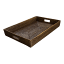 Orange Apple Rattan Rectangular Tray, 64cm