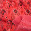 India Ink Watermelon Indo Ikat Kantha Stitched Throw - Double detail