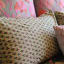 India Ink Pistachio Dandelion Pillowcases, Set of 2 on the bed