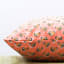India Ink Peach Lemon Flower Pillowcases, Set of 2 detail on a pillow