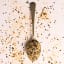 The Pantry Co Gomashio Toasted Sesame Finishing Salt, 60g with a teaspoon 