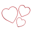 Tala Non-Stick Heart Cutters, Set of 3 angle