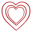 Tala Non-Stick Heart Cutters, Set of 3 angle