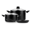 Sagenwolf Titan Lite Non-Stick Cookware Set with Glass Lids, 3-Piece