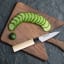 Bunmei Paring Knife, 9cm with veggies