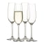 Salisbury & Co Unbreakable Champagne Flutes, Set of 4 detail with champagne 