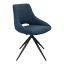 Hertex HAUS Louis Swivel Dining Chair - Adriatic Prussian Blue