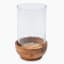 Thread Office Pillar Candle Holder with Glass Cover
