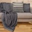 Thread Office Monochrome Stripe Knitted Throw, 140cm x 180cm on couch