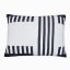 Thread Office Monochrome Woven Track Scatter Cushion with Feather Blend Inner, 50cm x 70cm