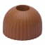 Alkaline Ribbed Dome Candle Holder - Russet Orange