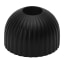 Alkaline Ribbed Dome Candle Holder - Black 