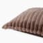 Thread Office Tan Sepia Rochele & Captivate Faux Fur Scatter Cushion with Feather Filled Inner, 60cm x 60cm close up