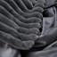 Thread Office Grey Rochele & Dark Grey Captivate Faux Fur Blanket, 150cm x 200cm close up