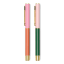 Designworks Ink Colourblock Ink Pens, Set of 2 - Red Orange & Emerald