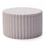 Alkaline Round Ribbed Storage Container with Lid - Snow White