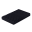 Alkaline Ribbed Soap Dish - Black