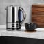 Dualit Architect Cordless Kettle, 1.5L - Black with a cup and saucer