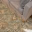 Thread Office Persian Printed Chindi Cotton Area Rug, 160cm x 230cm next to a couch